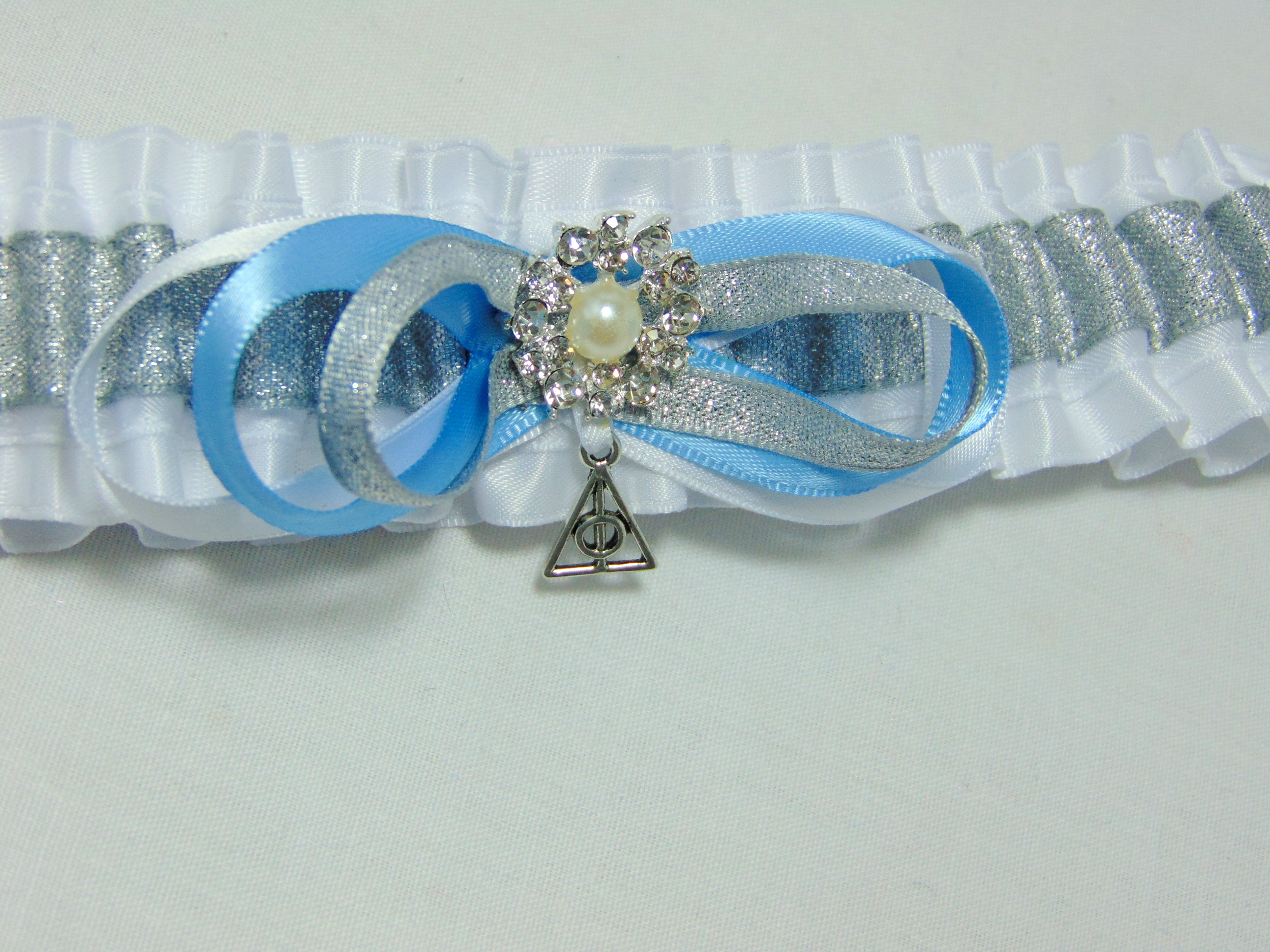 Harry Potter Deathly Hallows Lace Bridal Wedding Garter Set