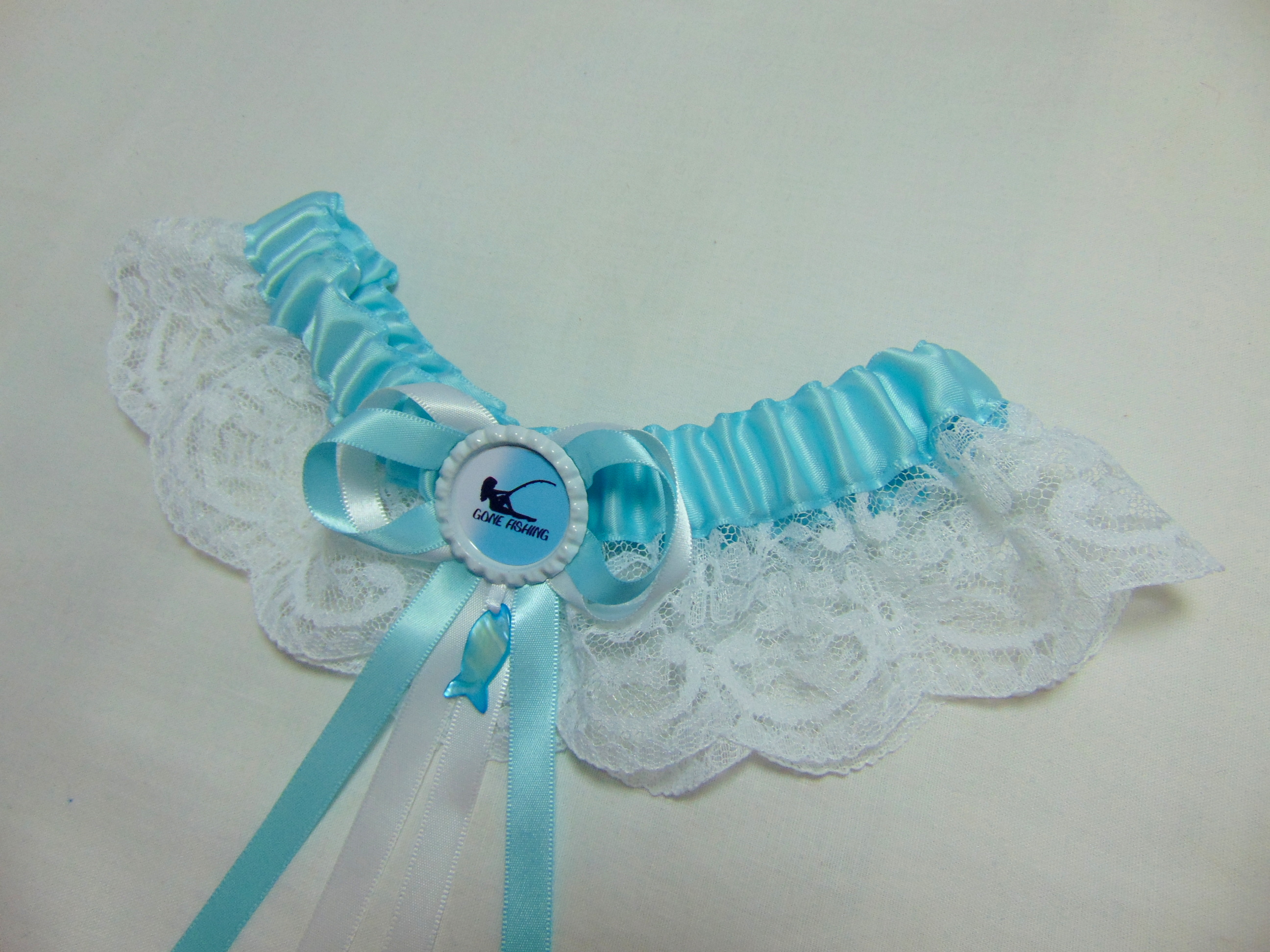 Gone Fishing Lace Bridal Wedding Garter GracefulGarters