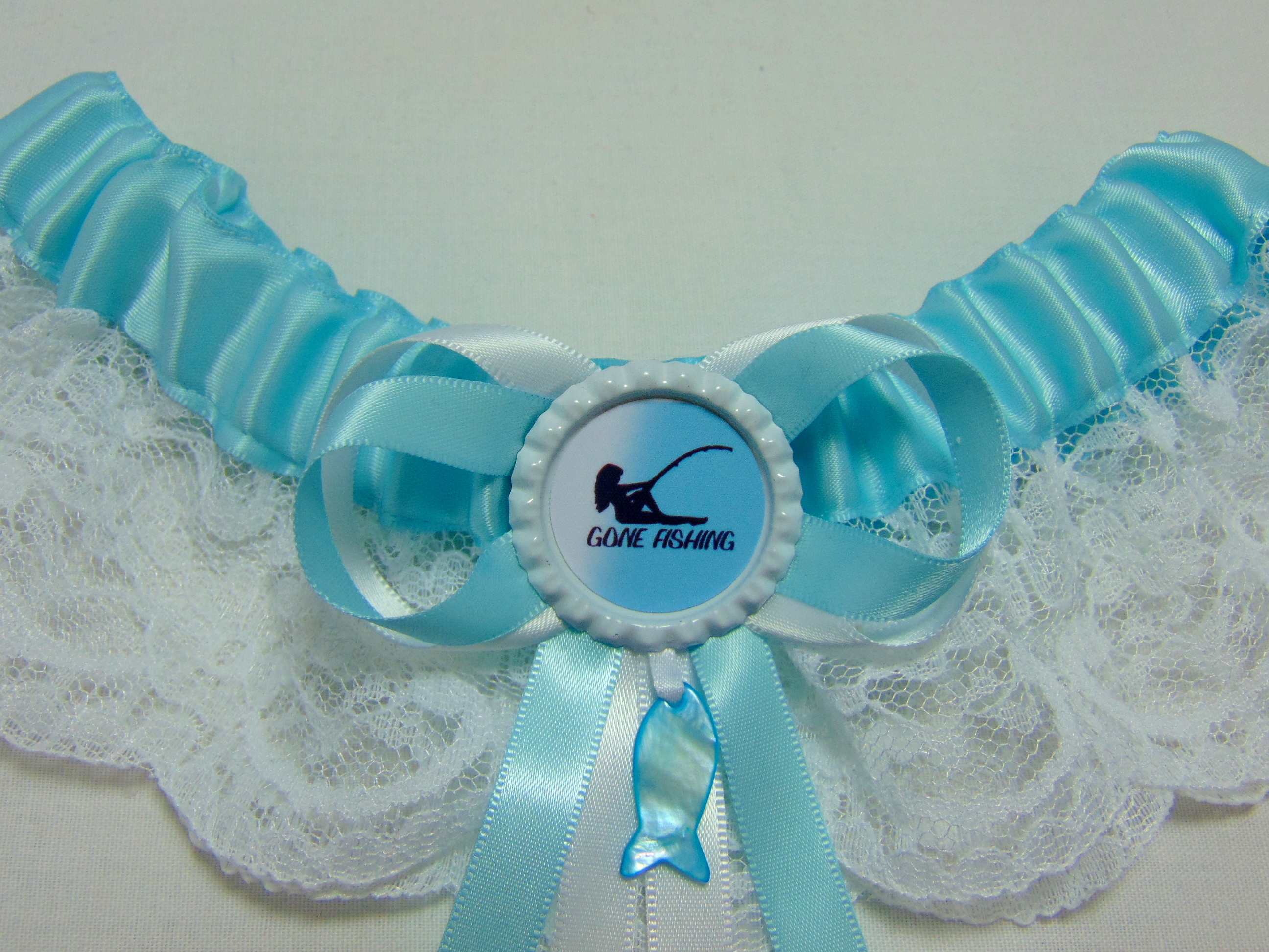 Gone Fishing Lace Bridal Wedding Garter GracefulGarters