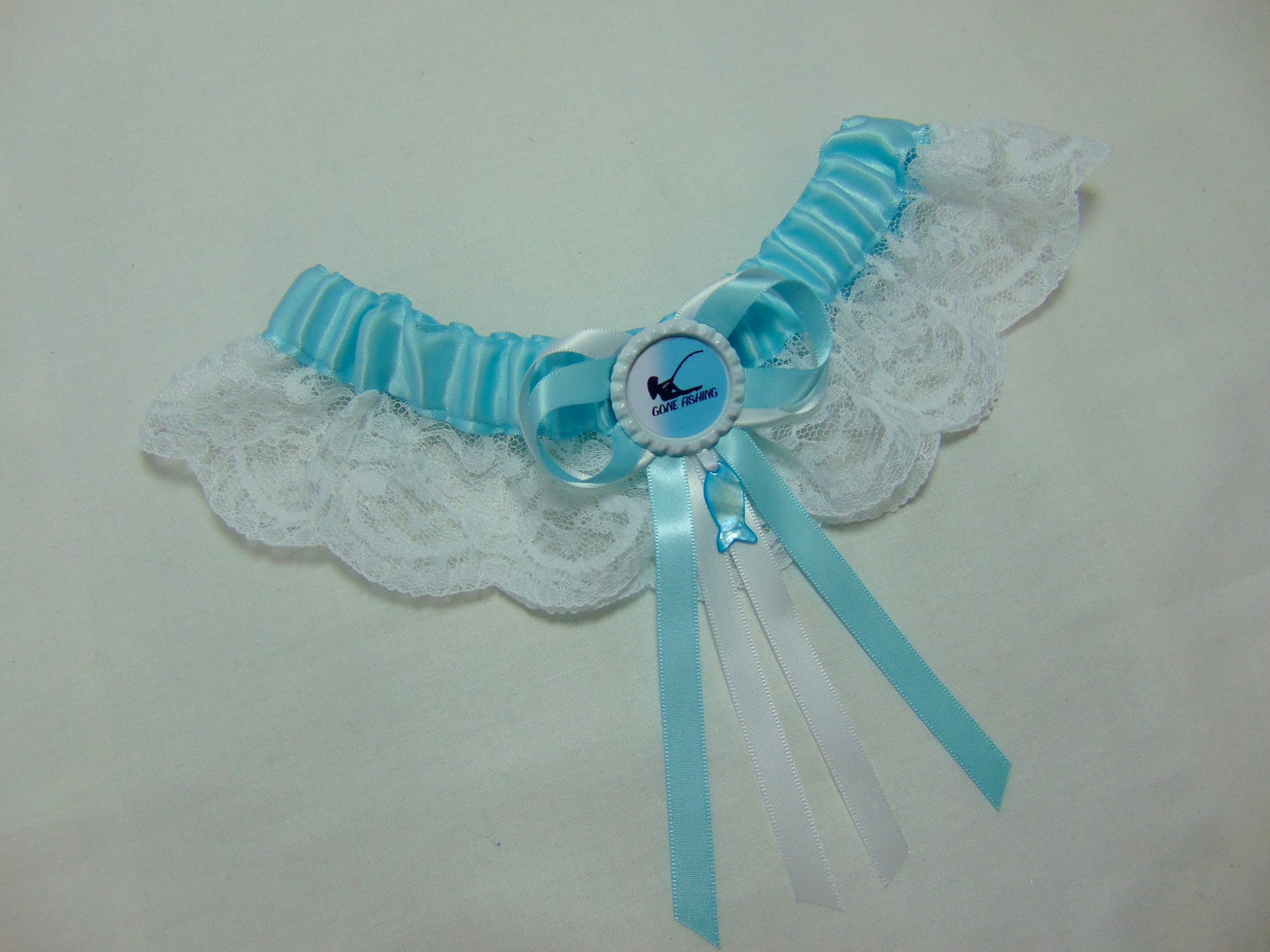 Gone Fishing Lace Bridal Wedding Garter GracefulGarters