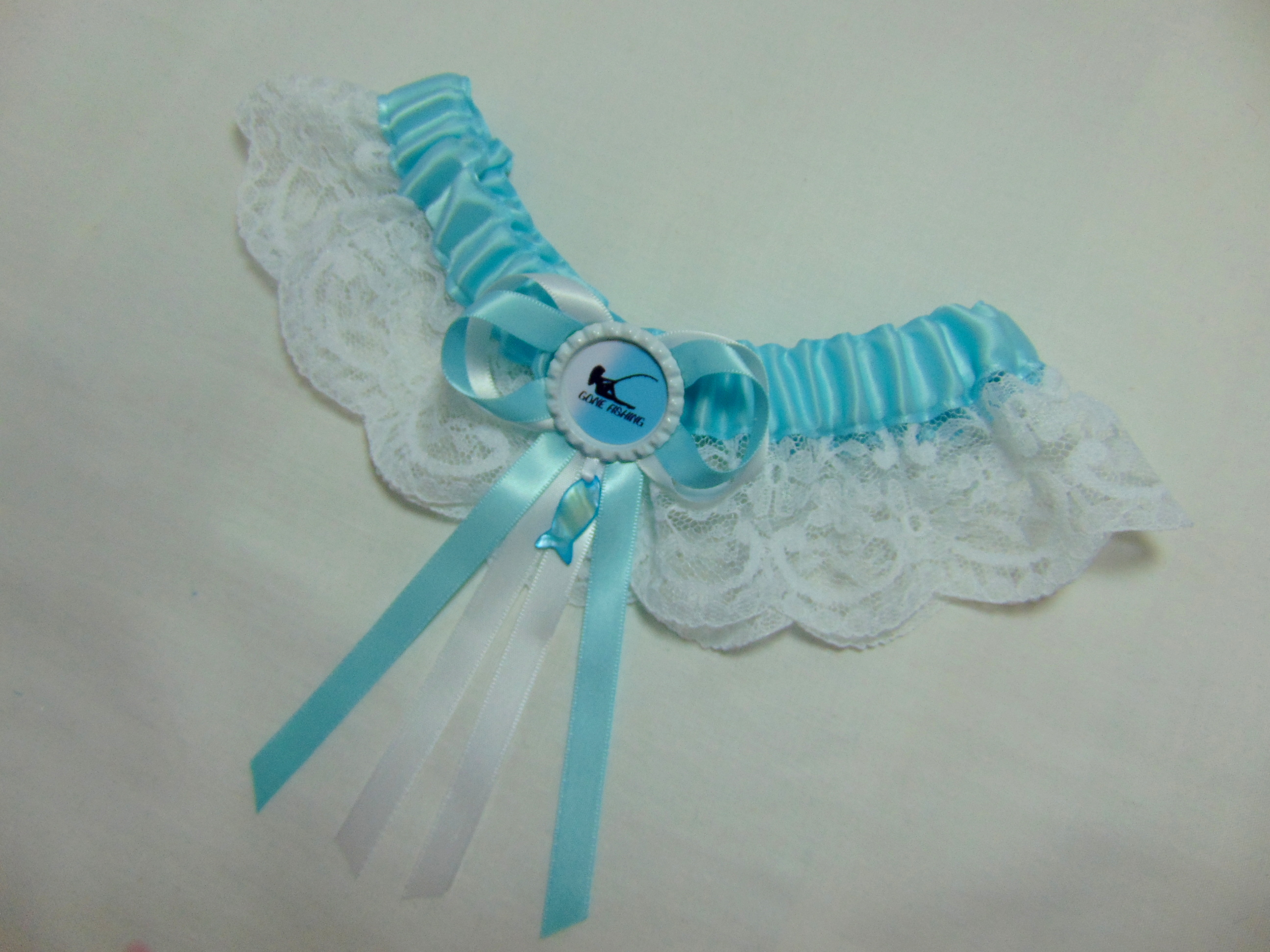 Gone Fishing Lace Bridal Wedding Garter GracefulGarters