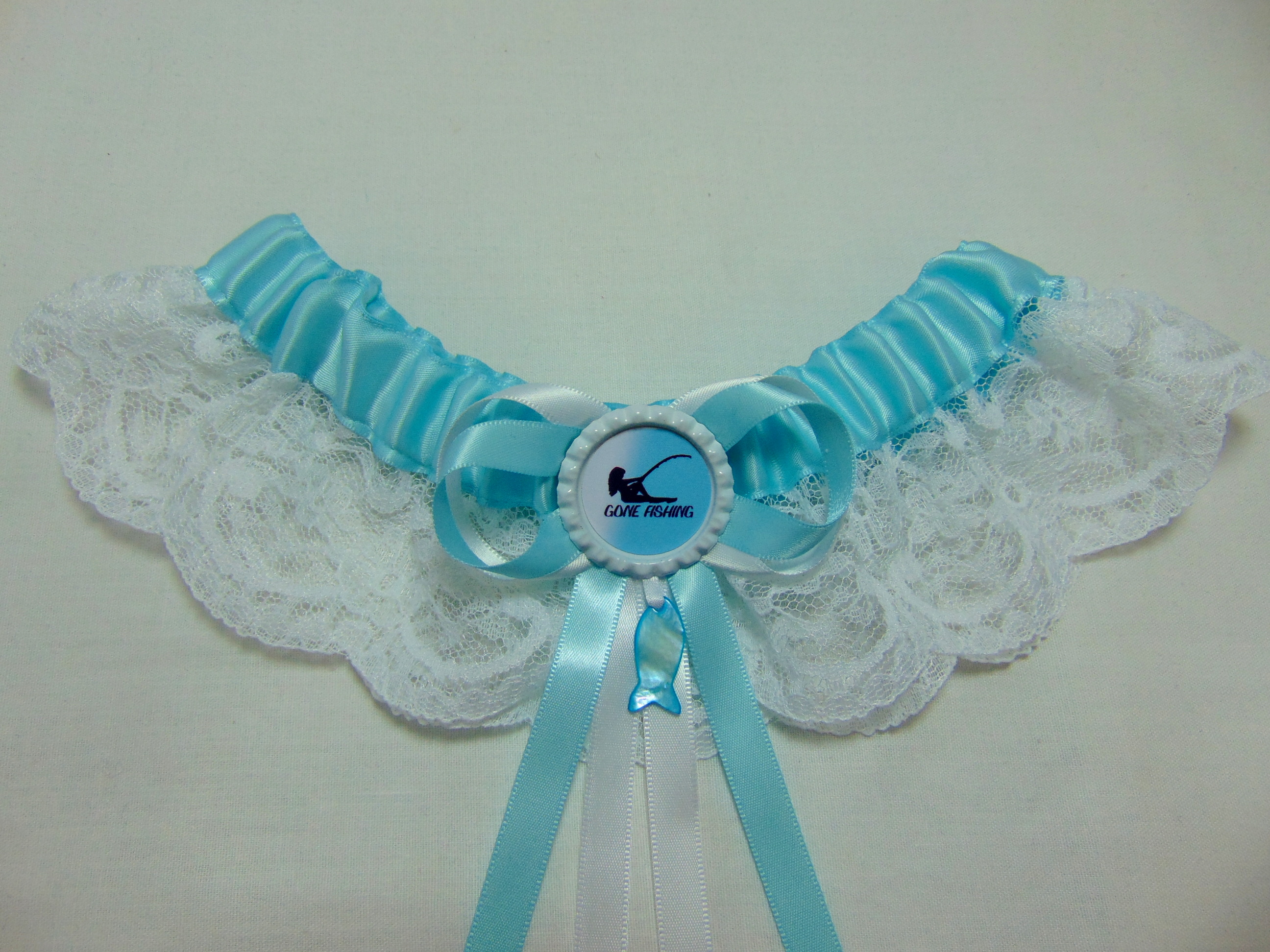 Gone Fishing Lace Bridal Wedding Garter GracefulGarters