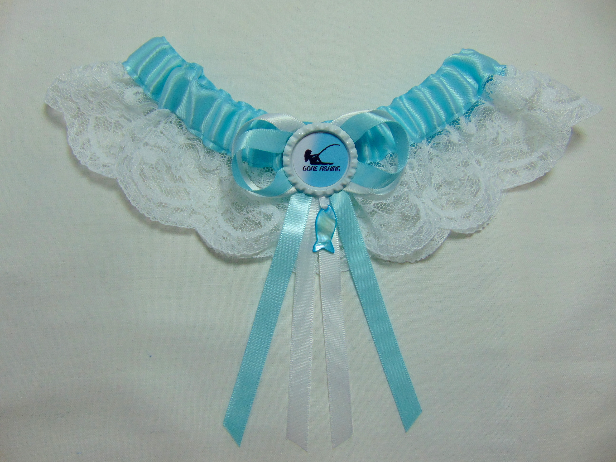 Gone Fishing Lace Bridal Wedding Garter GracefulGarters