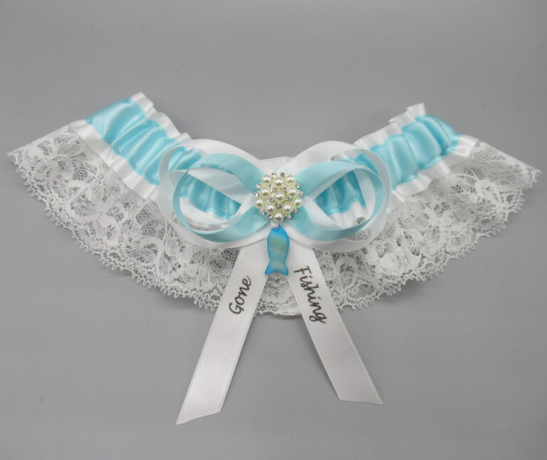 Gone Fishing Lace Bridal Wedding Garter GracefulGarters