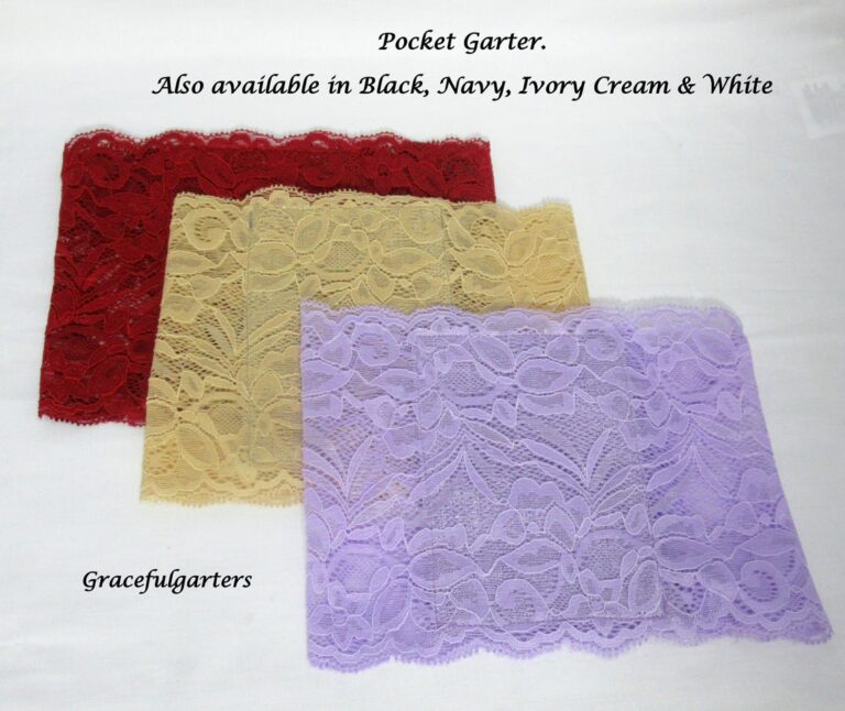 Lace Pocket Garter. Hands Free Pocket Pouch Garter. GracefulGarters