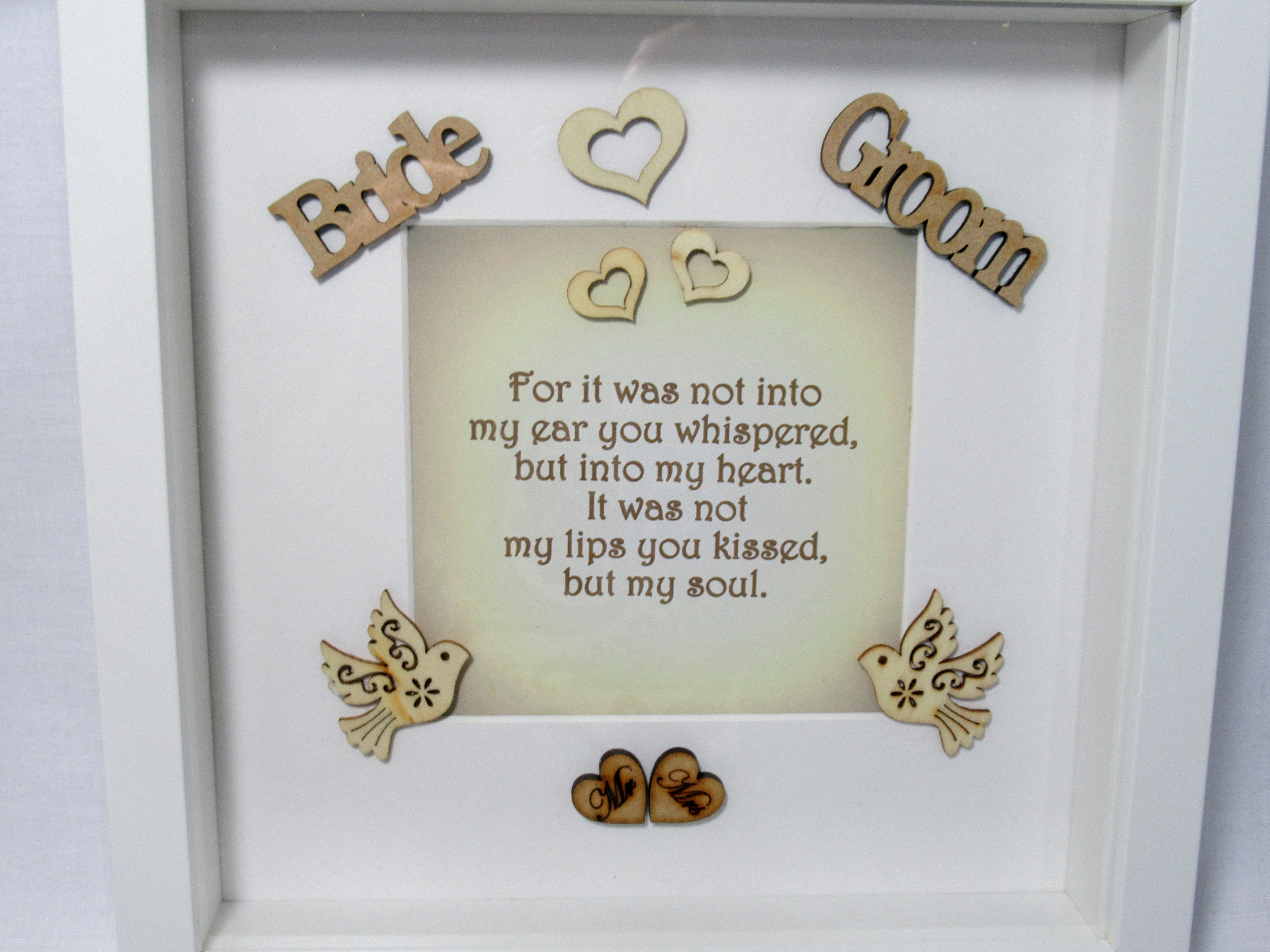 Wooden Wedding Box Frame. Memory Frame GracefulGarters