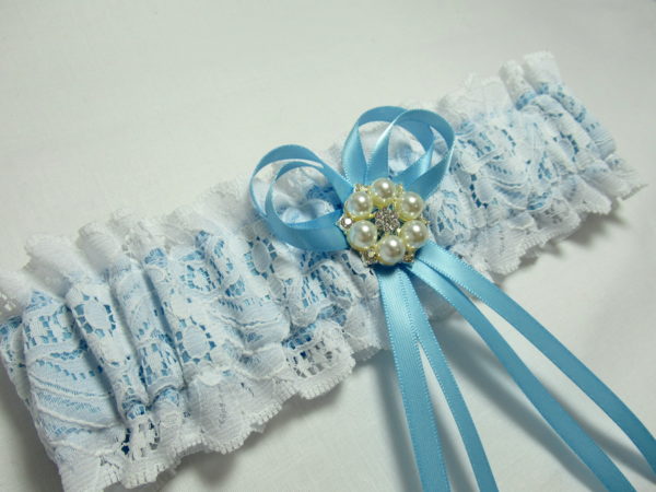 Vintage Inspired Blue & White Lace Bridal Wedding Garter. – GracefulGarters