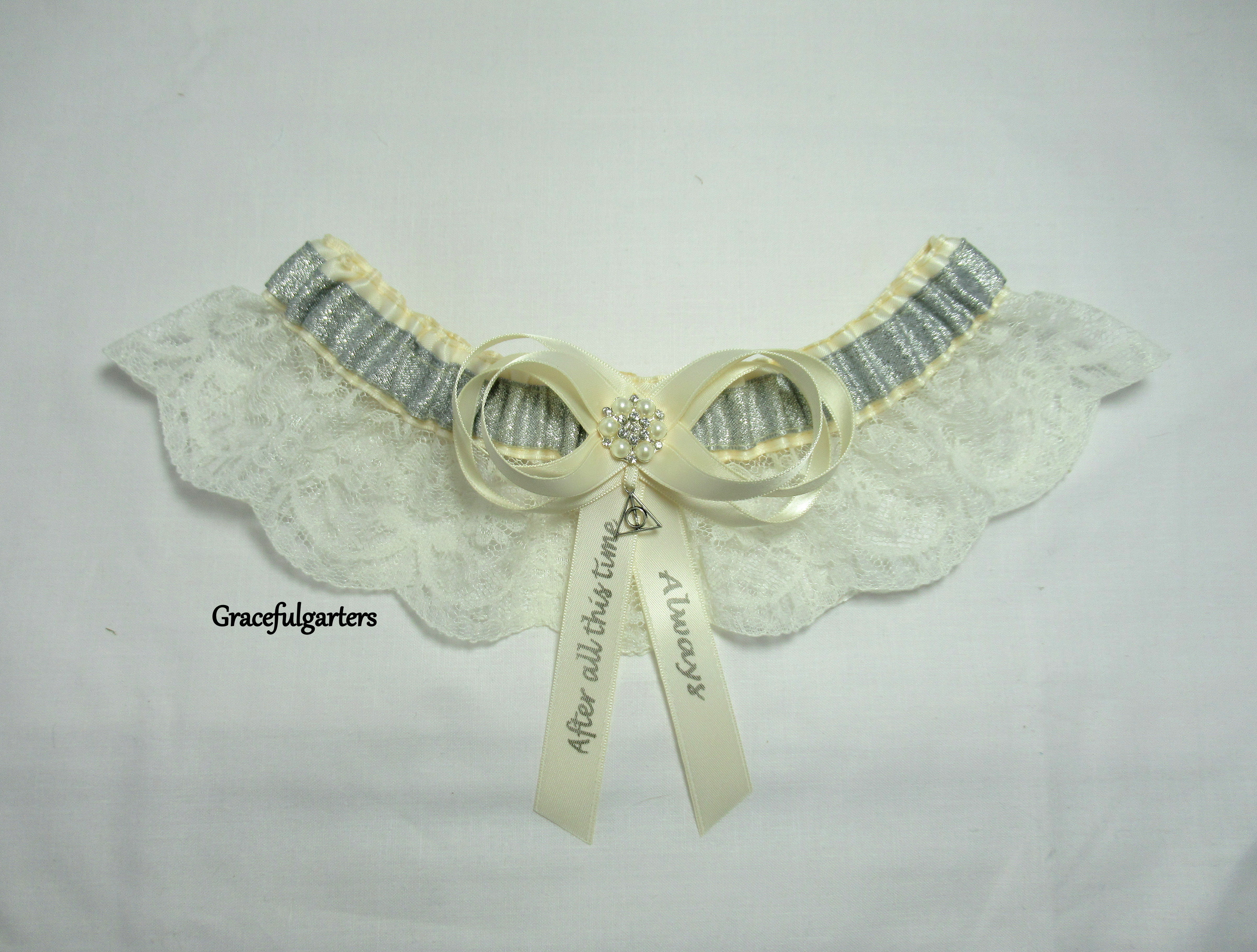 other colors availa Harry Potter After all this time always lace wedding garter