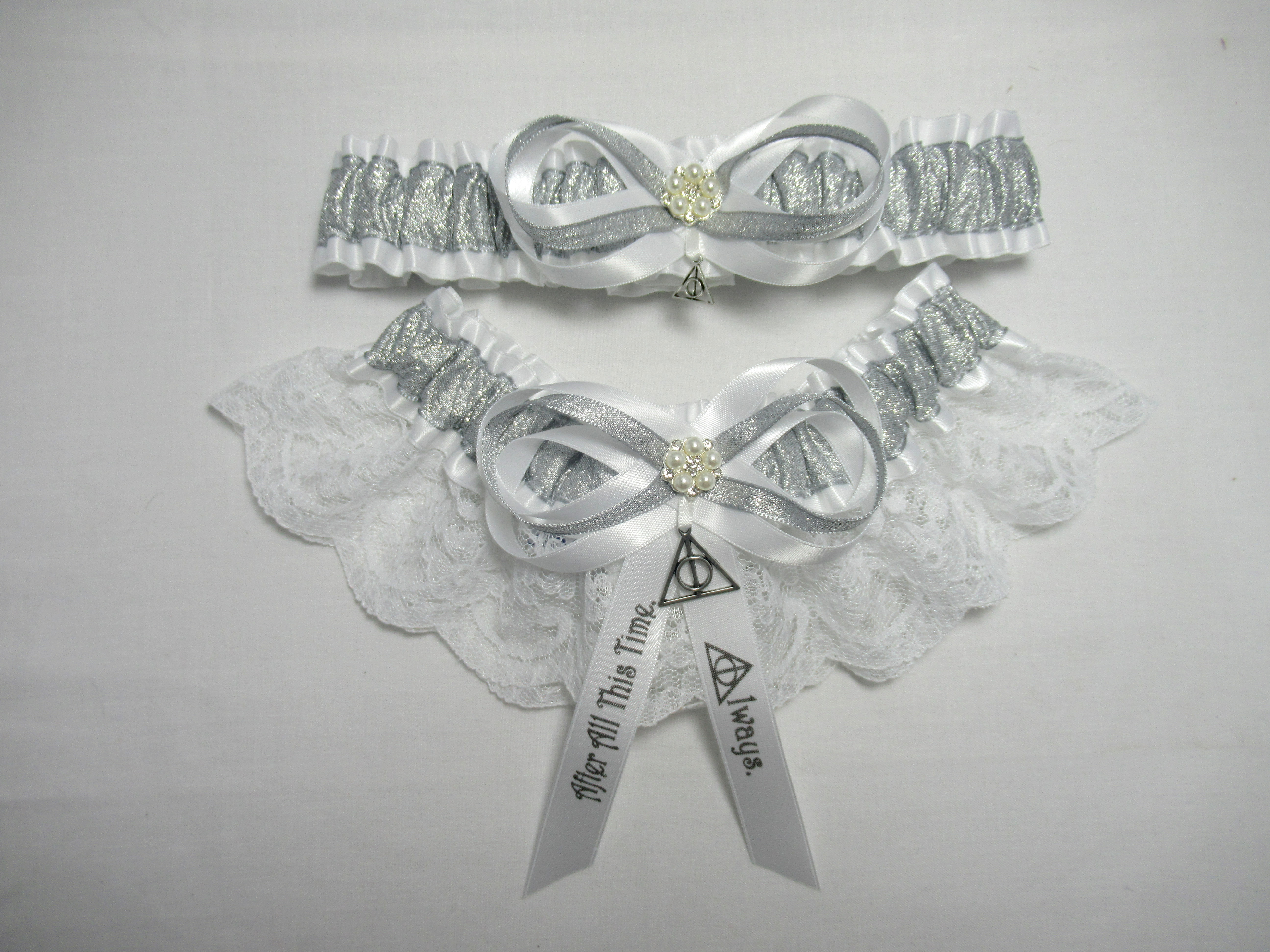 Harry Potter After All This Time Always Lace Wedding Garter Set