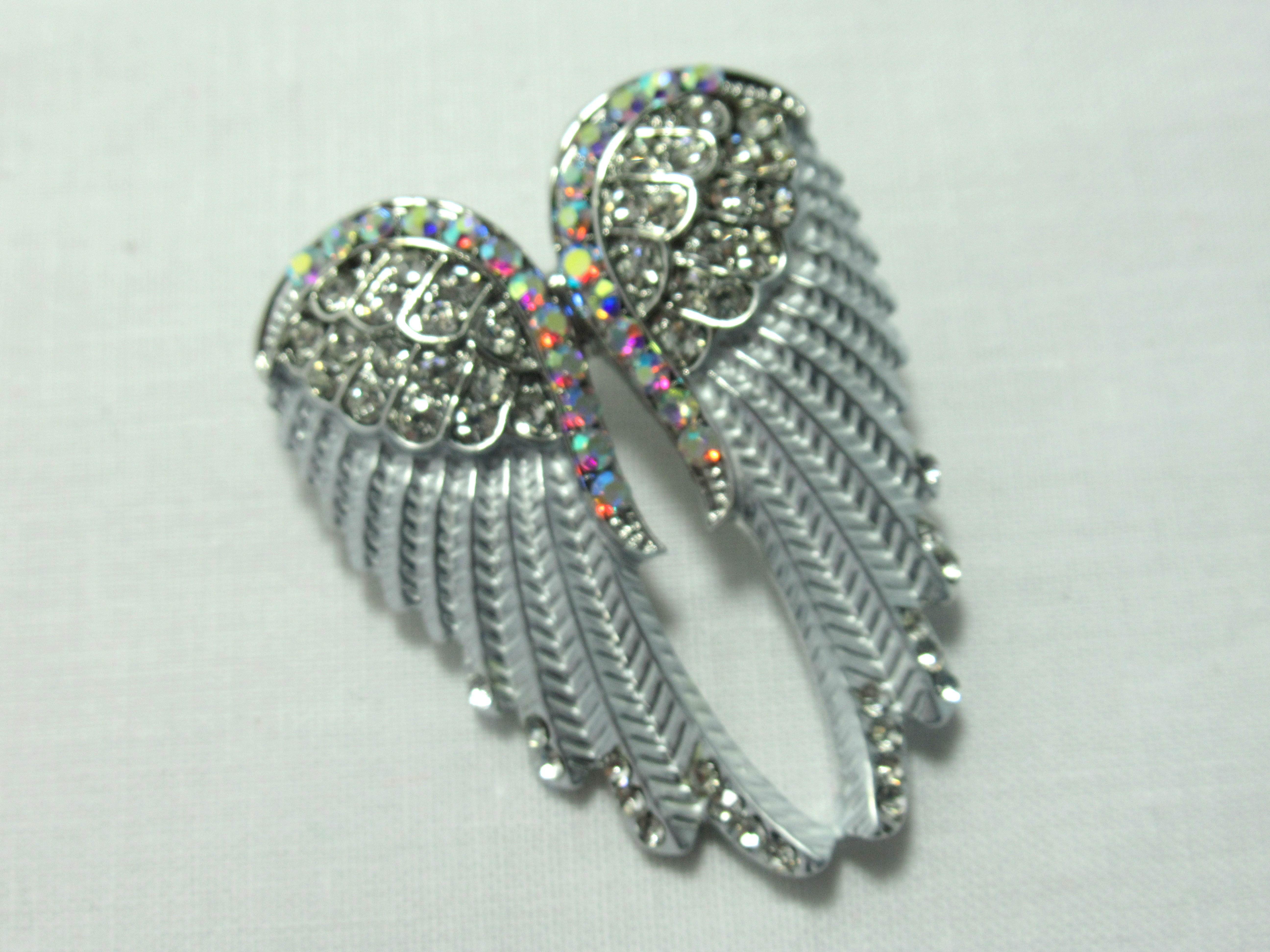 Angel Wings Crystal Diamante Vintage Inspired Brooch/Badge ...