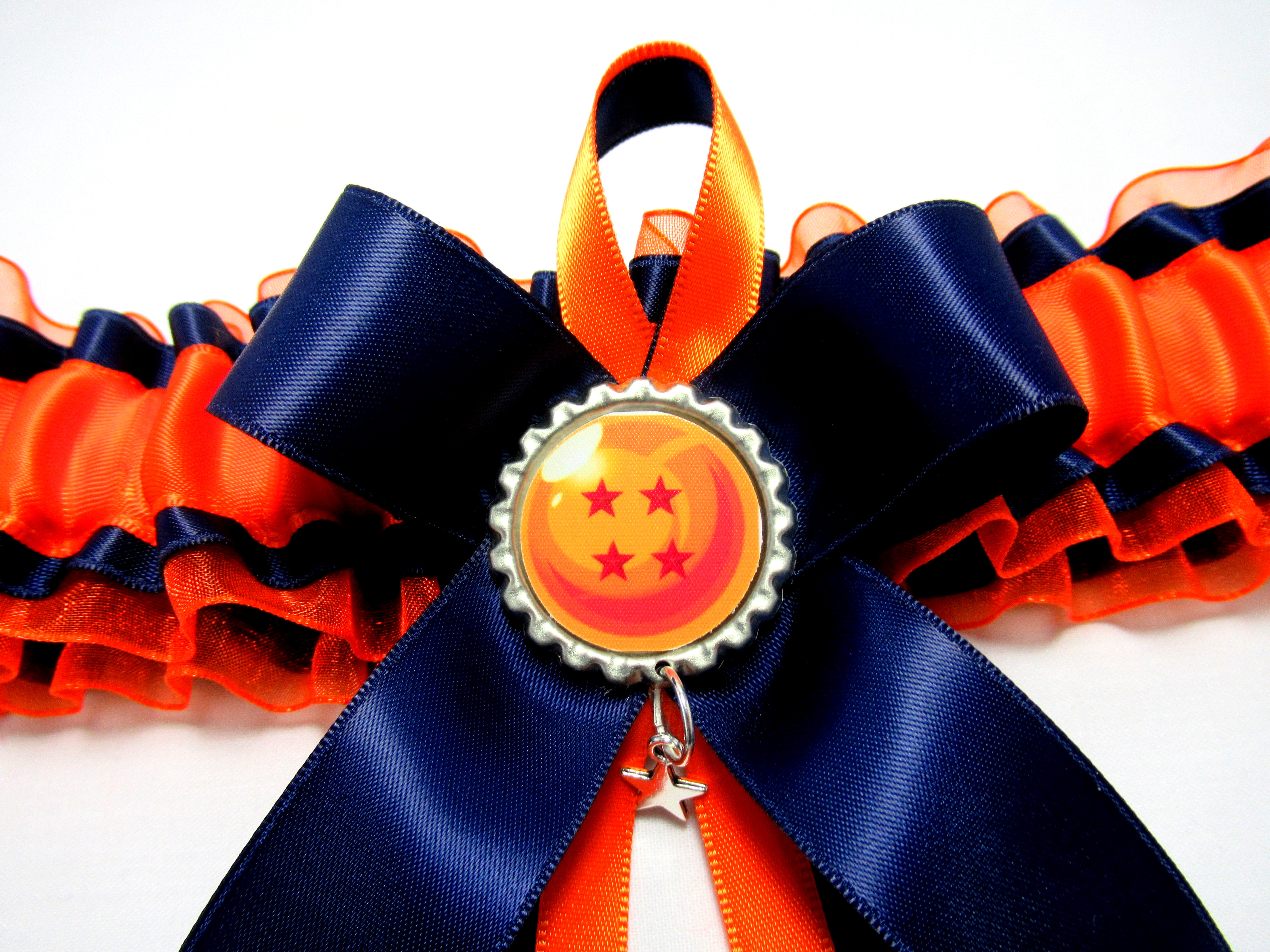 Dragon Ball Z Goku Organza Bridal Wedding Garter/Cufflinks