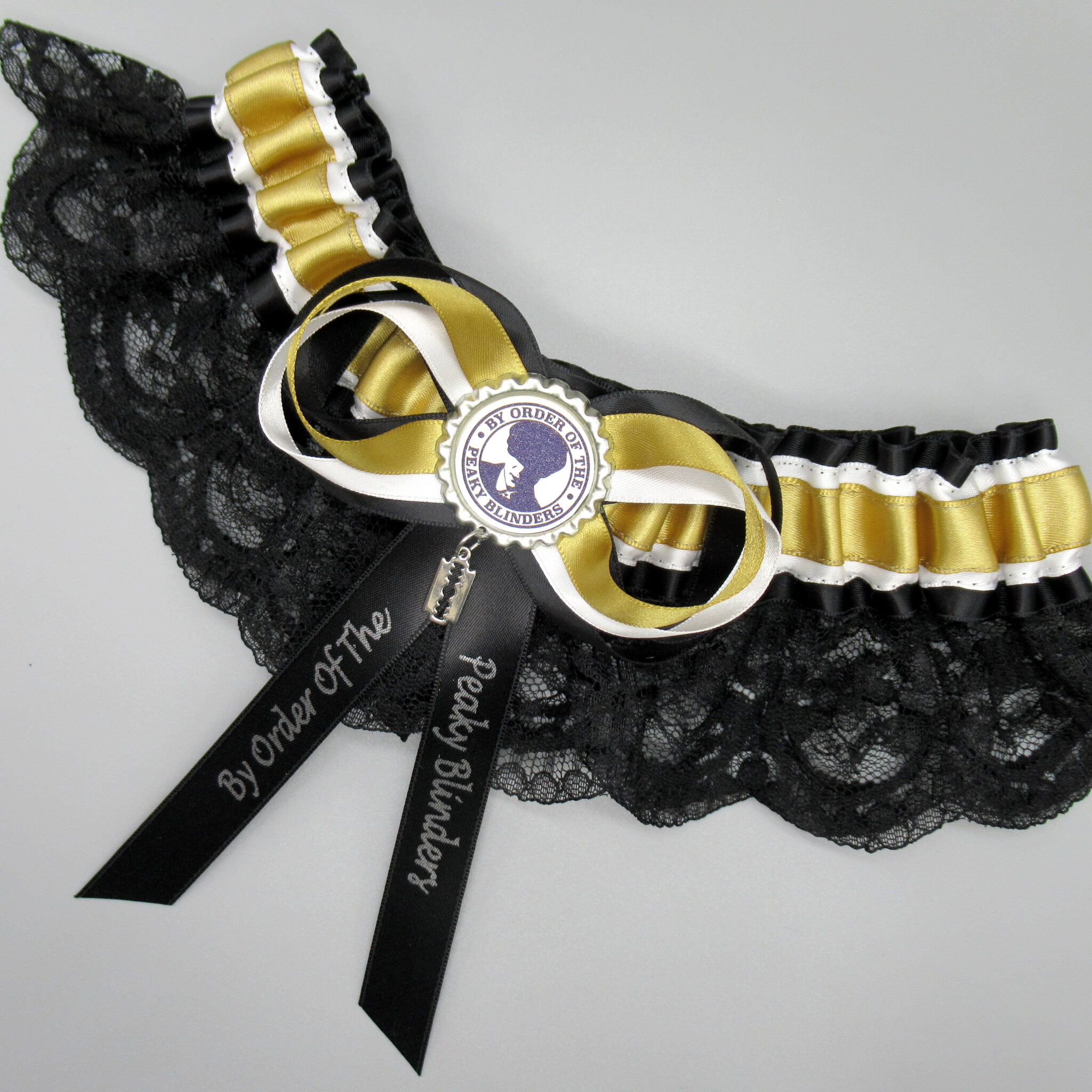 The Peaky Blinders Themed Lace Bridal Wedding Garter. GracefulGarters