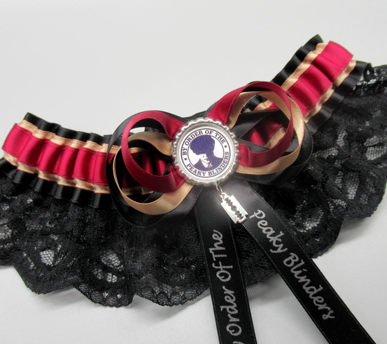 The Peaky Blinders Themed Lace Bridal Wedding Garter. GracefulGarters