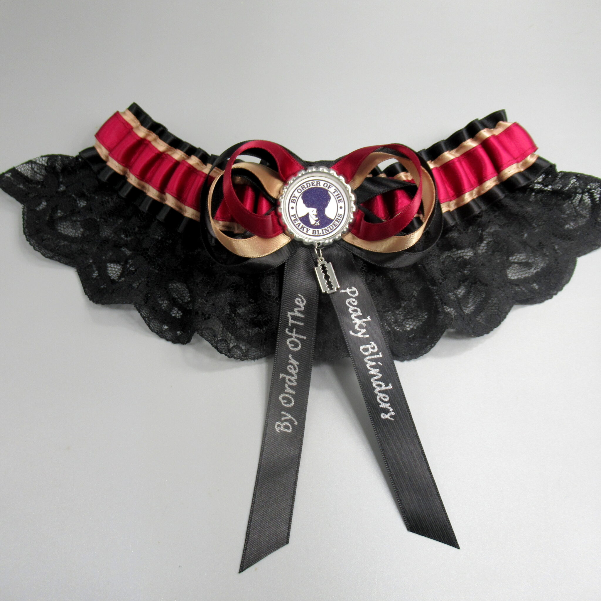 The Peaky Blinders Themed Lace Bridal Wedding Garter. GracefulGarters