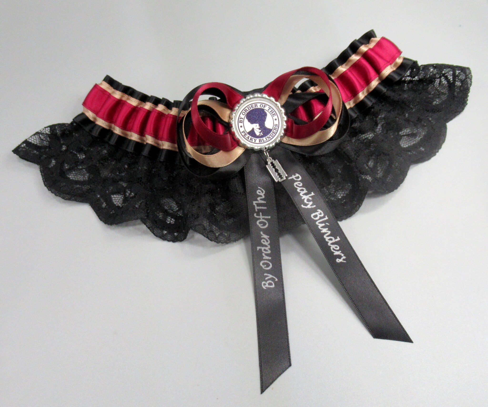 The Peaky Blinders Themed Lace Bridal Wedding Garter. GracefulGarters